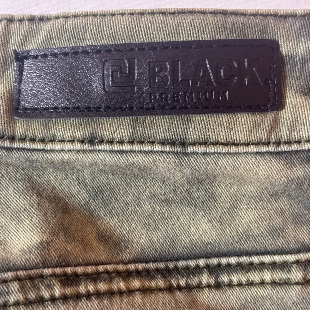 CJ Black Premium Mens Skinny Jeans Distressed Moto Biker Pants Green Sz 28x30